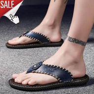 LAOCHRA Giày Lười Nam Mùa Hè Cho Nam Dép Xỏ Ngón Phong Cách Anh Size Lớn 38-47 Dép Xỏ ngón Da Thật C