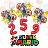 【spot goods】Mario Brothers Theme Party Digital Balloon Set Children's Birthday Party Decorative Supplies Scene Props Children's Toy Gifts