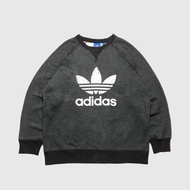 Adidas Sport Essential Trefoil Logo Crewneck Sweatshirt Black Melange