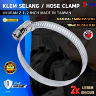Stainless Steel Hose Clamp / Hose Clamp 2 1/2" (12.3mm Thickness) made in Taiwan good /2 1/ 2 inch (