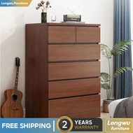 Chest Of Drawers Locker Simple Solid Wood Chest Of Drawers Home Cabinet Drawer (LO)