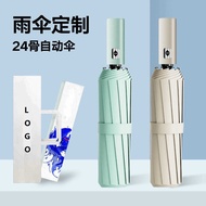 Umbrella 2 4-Bone Fully Automatic Business Advertising 30% Off Vinyl Sunshade u