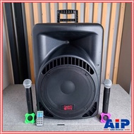 NPE ตู้ลำโพงมีแอมป์ MK-12BAT BLUETOOTH USB FM RECORD MK12 BAT พร้อมไมค์ลอย 2 ตัว มีแบตในตัวชาร์จได้ 