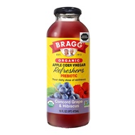 Concord Grape & Hibiscus Apple Cider Vinegar Refreshers BRAGG Grape & Hibiscus 473ml Organic Apple C