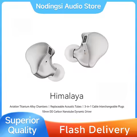 NiceHCK Himalaya HiFi IEM Titanium Alloy Shell Dynamic Earphone 10mm DD Carbon Nano Diaphragm 3-in-1