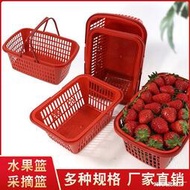 塑料水果筐子熟料水果一次性手提籃子採摘草莓籃櫻桃採摘楊梅籃子