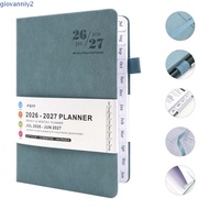 GIOVANNIY 2026-2027 Schedule Book, A5 English Agenda Planner Notebook, Week Planner Simple Convenien
