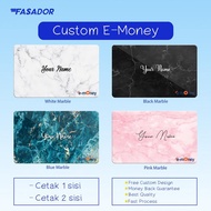 GRATIS CUSTOM NAMA E Money E-Money Card Kartu e-Toll Kereta MRT Marble