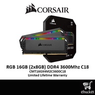 Corsair Dominator Platinum RGB 16GB (2x8GB) DDR4 3600Mhz C18 CMT16GX4M2C3600C18 PC RAM BLACK