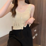 Ohdaily - Tiffany Knit Crop Top/Women's Top/Quality Korean Top
