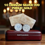10 Dirham Silver 999 Public Gold Non Lbma clear stock