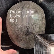 Wig / Rambut Palsu Wig Pria Rambut Asli Biologis Kulit Realistis