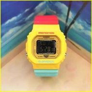 Jam Tangan Pria G Shock Casio Dw 5600 Strap 2 Warna Kuning Hijau Hitam