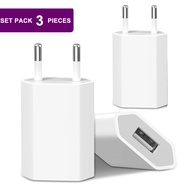 3pcs 5V 1A EU Mobile Phone Charger Fast Charging Charger for Iphone Samsung Single USB Port Socket C