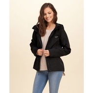 Hollister三合一黑色全天侯尼龍海鷗外套風衣大褸衝鋒衣 HCO black 3 in 1 nylon jacket coat parka A&F Abercrombie & Fitch AF A