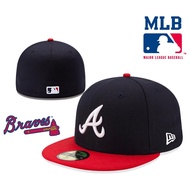 2025 Atlanta Braves Baseball Cap MLB 59FIFTY Unisex Flat Brim Baseball Cap Fully Enclsed Sprts Snapb