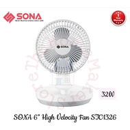 Sona 6" High Velocity (Desk/Table/Personal) Fan STC1326 | STC 1326 (1 Year Warranty)