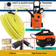 5M 10M 15M HIGH PRESSURE HOSE BLACK DECKER BEPW1600L BEPW1600H PRESSURE WASHER CLEANER WATERJET BEPW