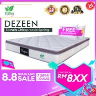 ECOlux - Dezeen 11inch HOTEL Grade | Chiropractic Spring Mattress | Back Support | Medium Soft | Ant