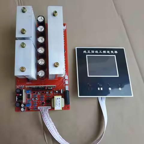 English version 12 tube board 12v to 48v universal LCD display pure sine wave power frequency invert