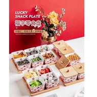 Lucky Snack Plate | Classical Chinese Retro Plate Set 6in1| Chinese New Year Snack Plate 2026