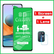 2 IN 1 New 9D Full Cover Soft Ceramic Film Screen Protector+Camera Screen Protector For Xiaomi Redmi Note 1110 10s 9 9s 8 7 Pro Max K20 K30 K40 9A 9C 8A Mi 10T 9T 11 Lite Poco F2 F3 M3 X3 F4 NFC