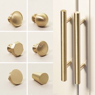 MONOI Modern simple solid brass gold cabinet drawer handle brass home handle shoe cabinet wardrobe door single hole handle