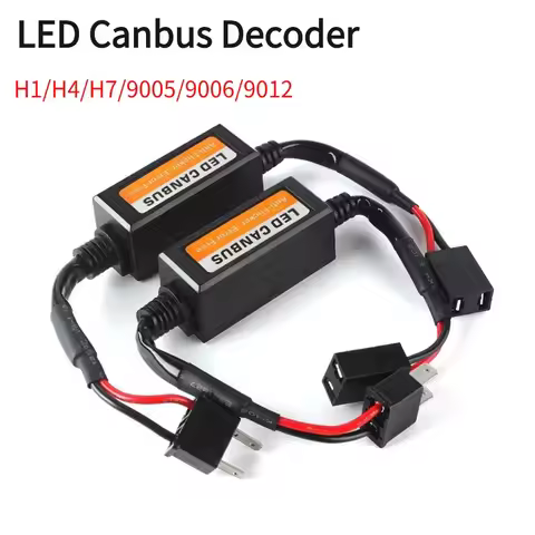 LED Headlight Canbus Decoder Anti Flicker Resistor Error Canceller Adapter H1/H4/H7/9005/9006/9012 A