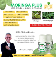 DND MORINGA PLUS DR NOORDIN DARUS 60 Kapsul Ekstrak Daun MORINGA & PEGAGA