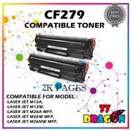 2x Vision 11 Compatible Laser Toner 79A / CF279A / CF279 / 279A CF-279A CF-279 Compatible Toner Cart