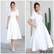 [LUXURY707] VG8208 : เดรสแต่งจีบอก ประดับเพชร