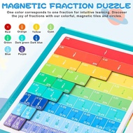 Magnetic Fraction Demonstration Book, Magnetic Fraction Tiles, Magnetic Fraction Disc Set, 1set Math