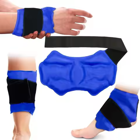 Reusable Gel Ice Pack Dual Temperature Pain Relief Ankle Brace Ice Pack Flexible Strap Design Hot Co