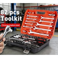 82/46/53pcs Tool Box Car Motorcycle Repair Set Hand Tools Home Service motor DIY Kit Combo Tools