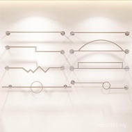 Positive Wall Hanging Stainless Steel Clothing Rack Brushed Rack Hanger Clothing Store Wall Display 