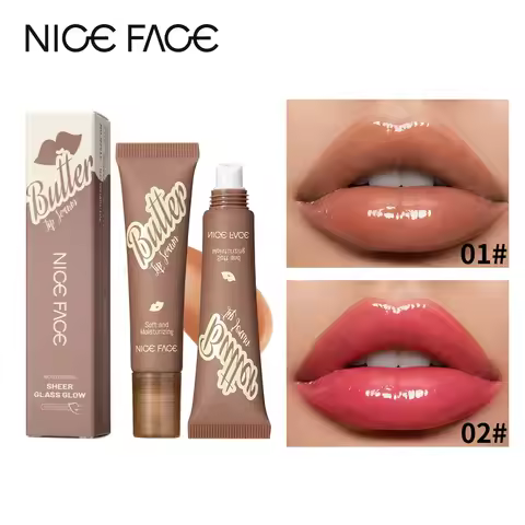 NICEFACE Watery Crystal Clear Jelly Lip Oil Balm Moisturizing Smoothing Lip Lines Pout Lipgloss Tint