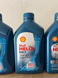 น้ำมันเครื่องยนต์เบนซิน shell hx7 เชล ฟ้า เบนซิน sae 5w-40 10w-30 10w-40 ขนาด 1 ลิตร