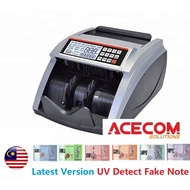 LATEST 2023 Mesin Kira Duit Kertas Wang Money Bank Note Counter Machine Suitable Polymer Note RM1 & 