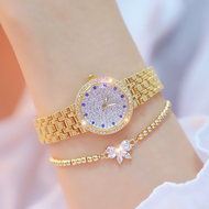 Women Shiny Rhinestone Stainless Watch Fashion Diamond Luxury Watches Relo