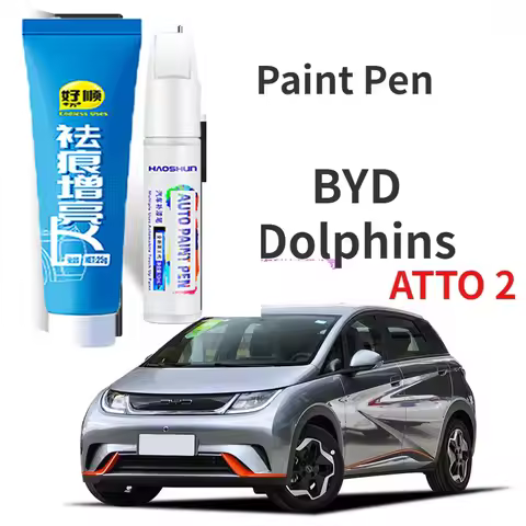 Paint Pen Suitable for BYD Dolphins ATTO 2 Touch-up Pencil Toot White Powder Grey Dolphin Original B