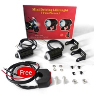 Motorcycle LED Headlight Fisheye Lens LED Motorcycle Light Headlight Driving Fog Spot Head Lamp  Min