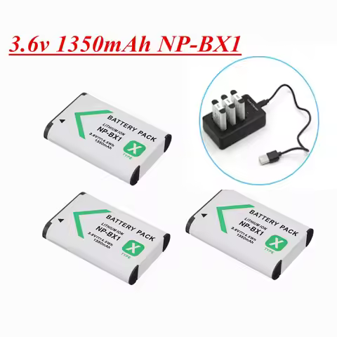 1350mAh NPBX1 NP-BX1 Battery with Charger for Sony ZV-1 HX300 HX400 HX50 HX60 GWP88 AS15 WX350 DSC R