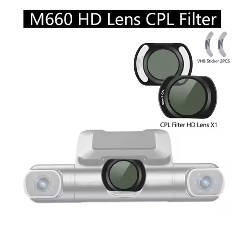 for AZDOME Dash Cam M660 HD Lens Dust Protection Anti Glare CPL Filter for AZDOME M660 CPL Filter