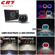 CAHAYA Universal 3.5 inch Biled Projector Lamp Biled Projector 3.5 inch Flat Cut Light Motorcycle Pr