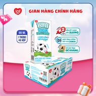 100% sữa tươi KUN ít đường thùng 48 hộp x 180ml