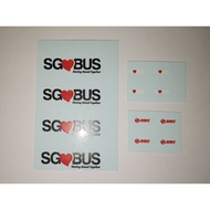 SG❤️BUS and SMRT Logo Watermark Decals