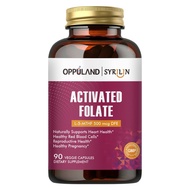 Folate-L 5-MTHF(500 mcg DFE)-Folate Supplement Naturally Supports Heart Health-90 Veggie Capsules