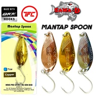 SAWA-D Mantap Spoon Lure 4g 7g Copper Material Gold Silver Chrome Sebarau Kelah Bait Spinner BKK Tok