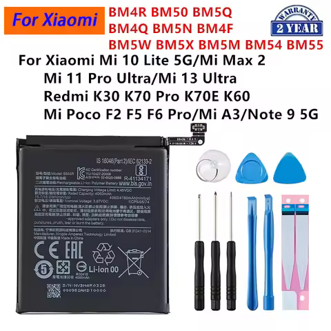 BM4R BM50 BM5Q BM4Q BM5N BM4F BM5W BM5X BM5M BM54 BM55 Battery For Xiaomi 10 Mi 11 Pro13 Ultra K30 K