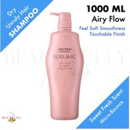 Shiseido Professional Sublimic Airy Flow Shampoo 1000ml - Lightweight Gentle Cleanser • Natural &amp; Easy to Manage Hair